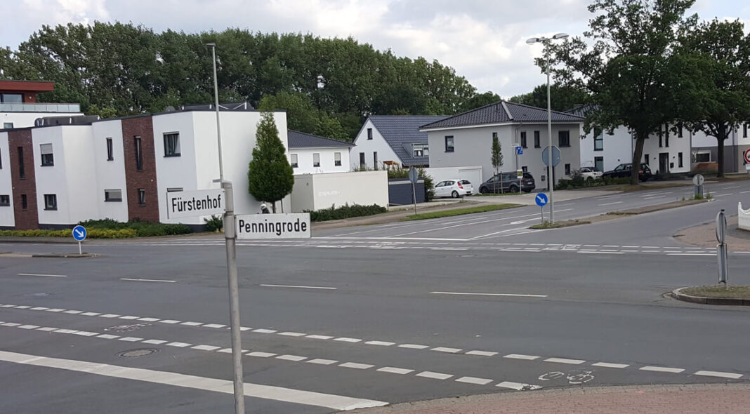 Überplanung Penningrode An dieser Stelle, Kreuzung Penningrode/Fürstenhof, sei in Zukunft auch ein Kreisverkehr denkbar. Foto: Wagner