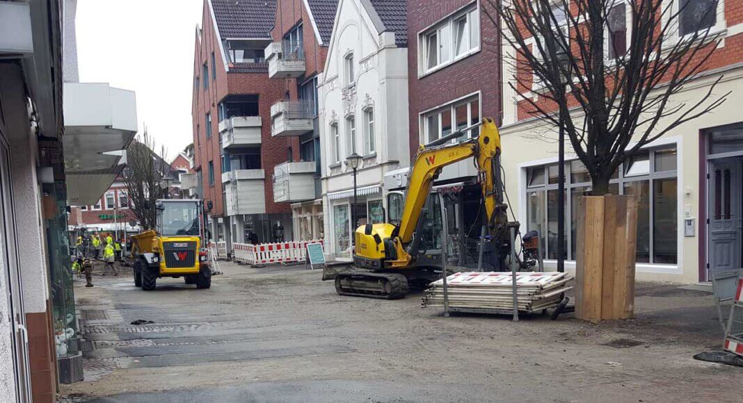 Die Arbeiten an der Bonenstraße sollen voraussichtlich im April 2021 abgeschlossen sein. Foto: Wagner