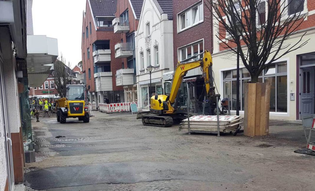 Bonenstraße Die Arbeiten an der Bonenstraße sollen voraussichtlich im April 2021 abgeschlossen sein. Foto: Wagner
