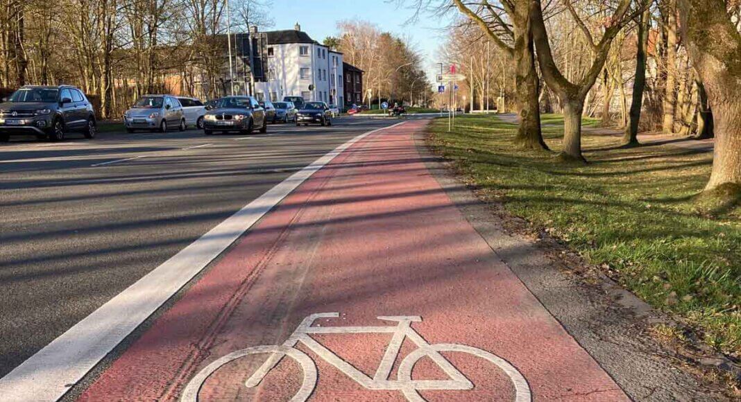 Auch die Markierung eines Radweges entlang der Münsterstraße (Steintor bis Kreisverkehr Becklohhof) konnte umgesetzt werden. Foto: Privat