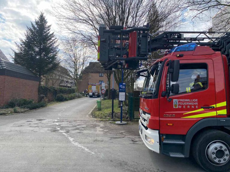 Die Brandmeldeanlage alarmierte die Feuerwehr Werne am Sonntagmittag zum Seniorenzentrum Antonius an der Ottostraße. Foto: Feuerwehr Werne