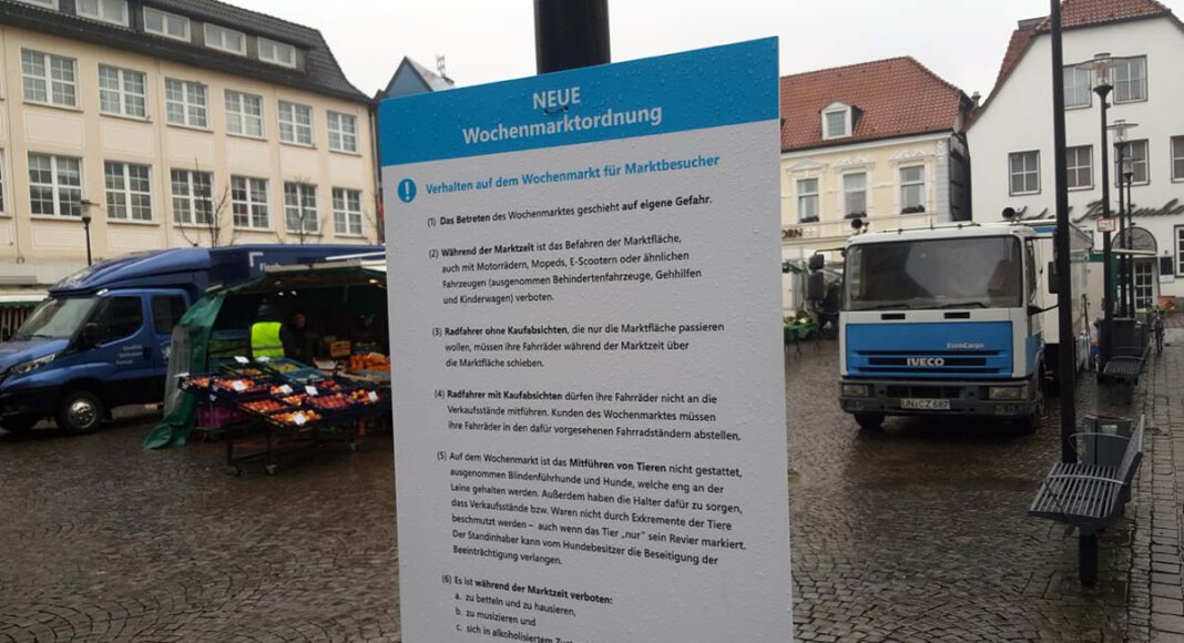 Eine neue Marktordnung gilt für den Wochenmarkt in Werne. Foto: Wagner