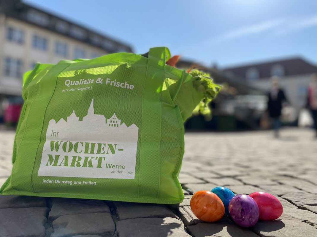 Woma3 Der Wochenmarkt wird in dieser Woche von Karfreitag auf Gründonnerstag vorgezogen. Foto: Werne Marketing