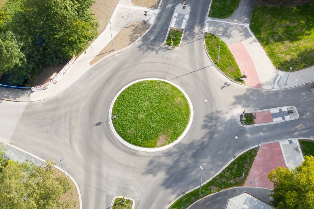 Kreisverkehr_Skulptur Eine Skulptur soll den neuen Kreisverkehr an der Münsterstraße/Burgstraße/Becklohof aufwerten. In Kürze wird darüber politisch beraten. Foto: Kreativshooting/Thomas Schütte