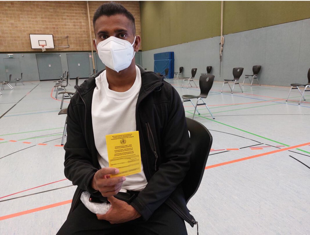 Impfung_Mayuran Mayuran nahm auch das Angebot der Stadt Werne an und ließ sich das Vakzin von Johnson & Johnson impfen. Foto: Wagner