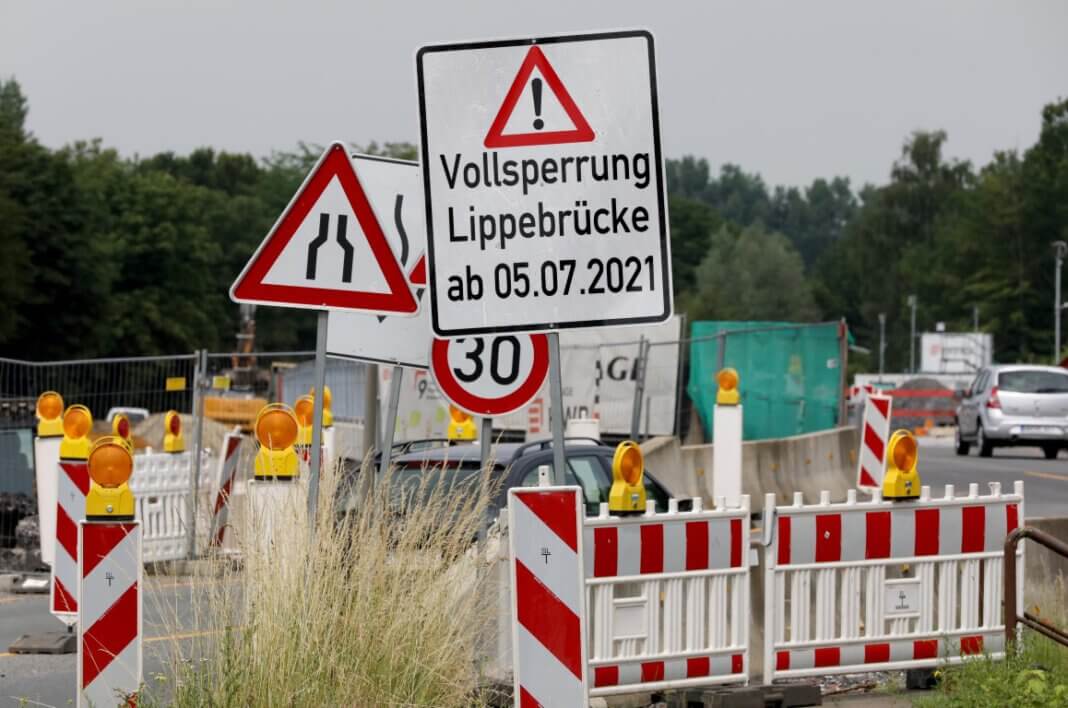 Lippebrücke Sperrung