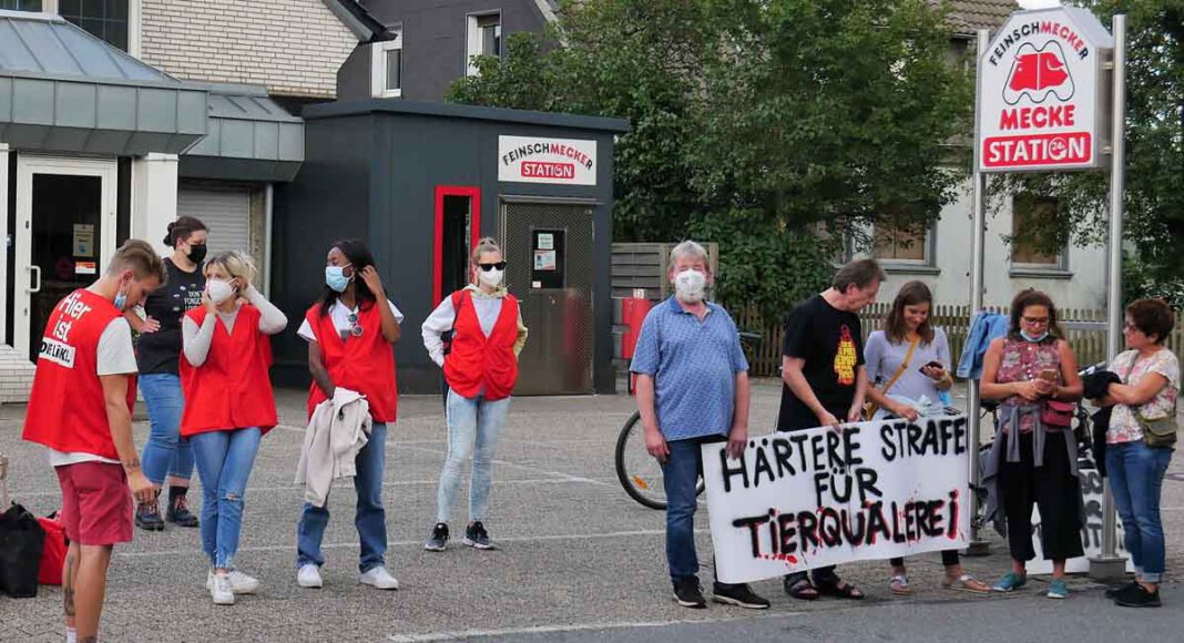 Der Ortsverband der Partei Die Linke hat eine weitere Protestaktion vor der Fleischerei Mecke angekündigt. Foto: Gaby Brüggemann