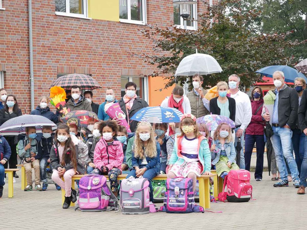 Einschulung Uhlandschule 2021_1 Nach der Einschulung von fünf Eingangsklassen ist die Uhlandschule in Werne nun komplett fünfzügig. Foto: Gaby Brüggemann