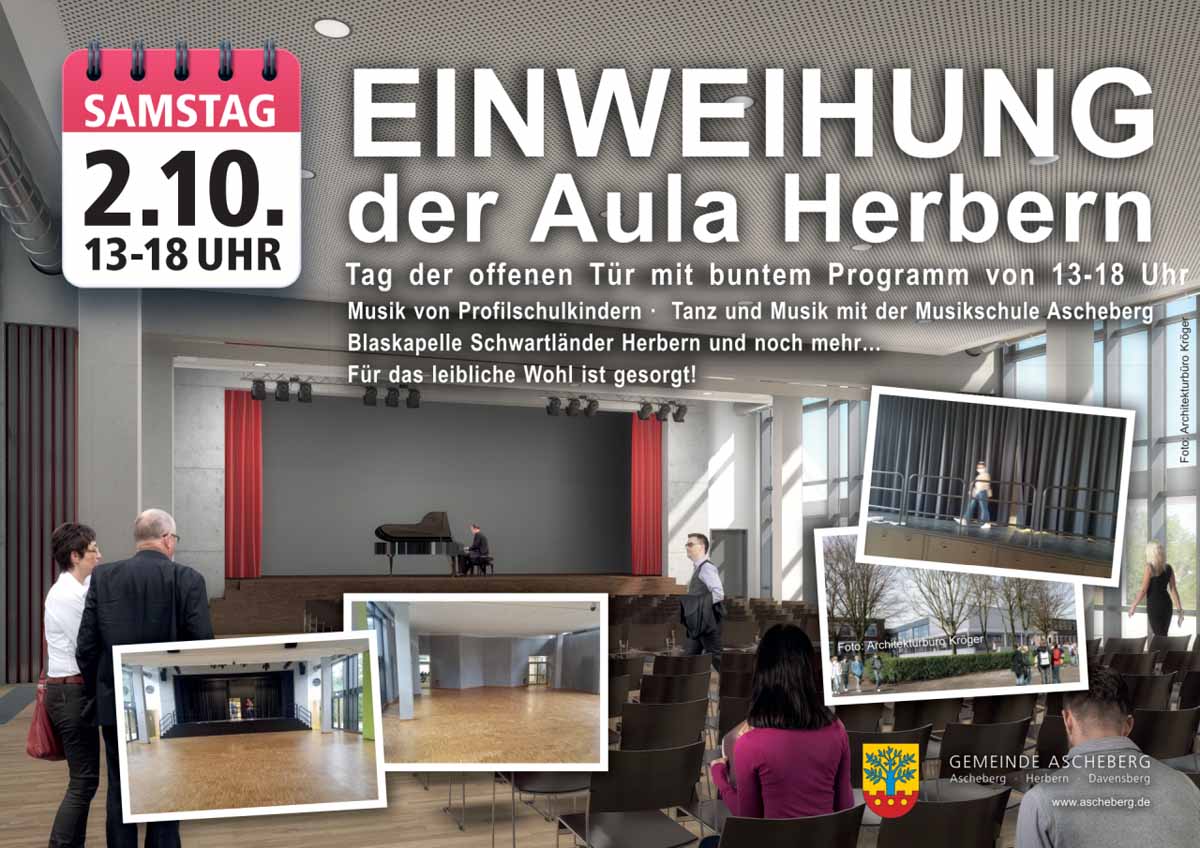 Tag der offenen Tür: Aula Herbern wird am 2. Oktober eingeweiht – Werne ...