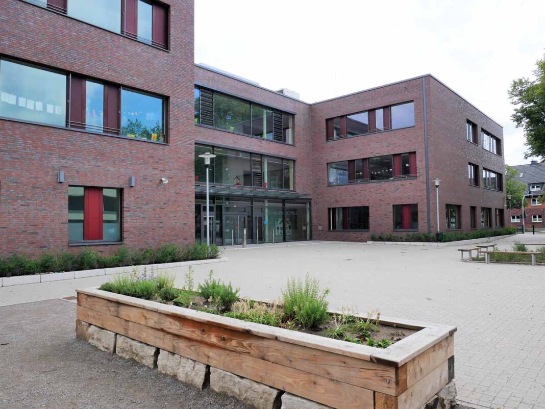 Wiehagenschule Für die Wiehagenschule an der Stockumer Straße erwarten die Planer in Zukunft einen großen Zustrom an Schüler/innen. Ein Grund sind die geplanten Neubaugebiete in unmittelbarer Nähe. Foto: Gaby Brüggemann