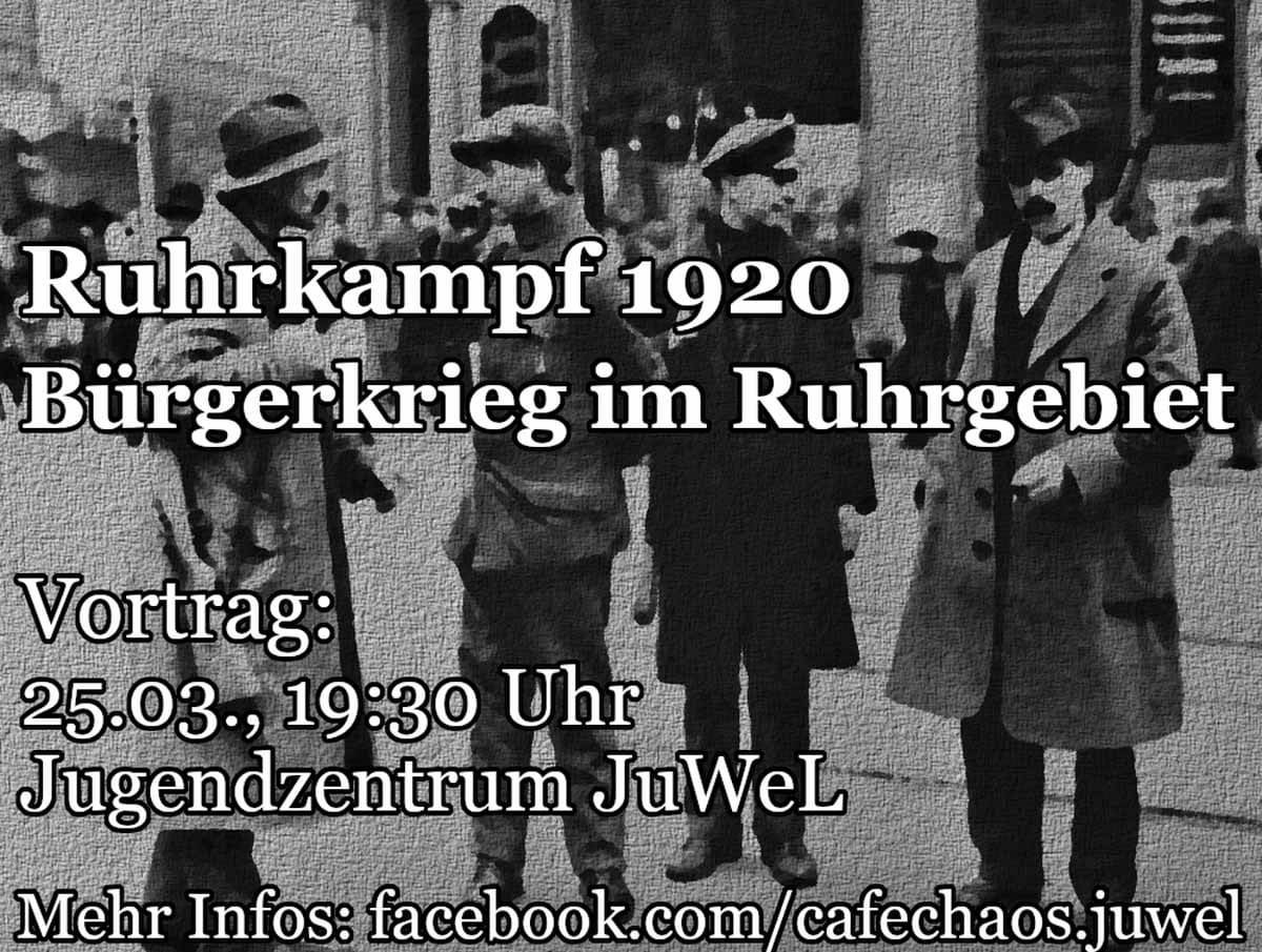 Der Ruhrkampf 1920 ist am Freitag Thema im Café Chaos in Werne. Foto: Privat