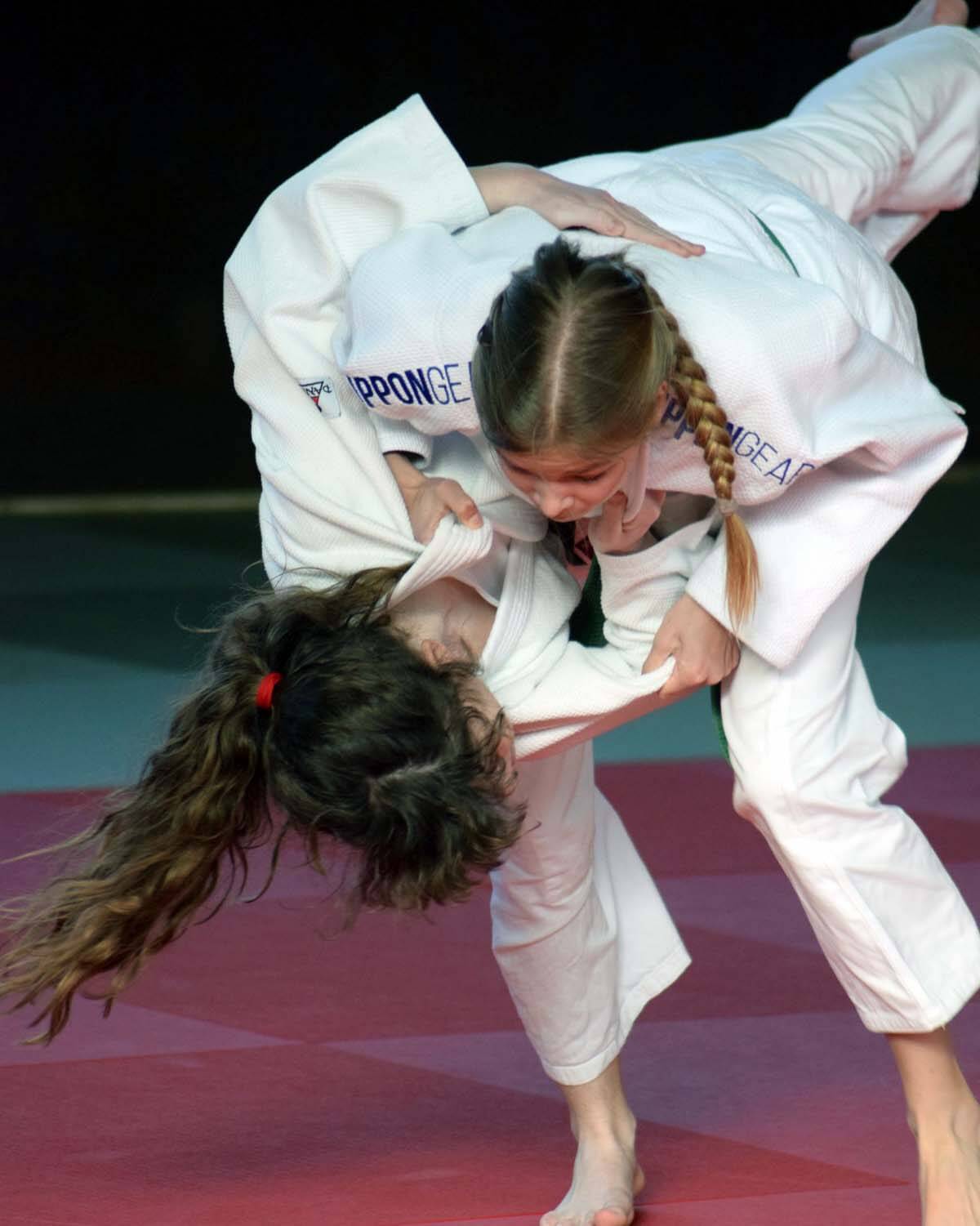 Unterschiedliche Judotechniken präsentierte der TV-Nachwuchs bei den Gürtelprüfungen. Foto: TV Werne Judo