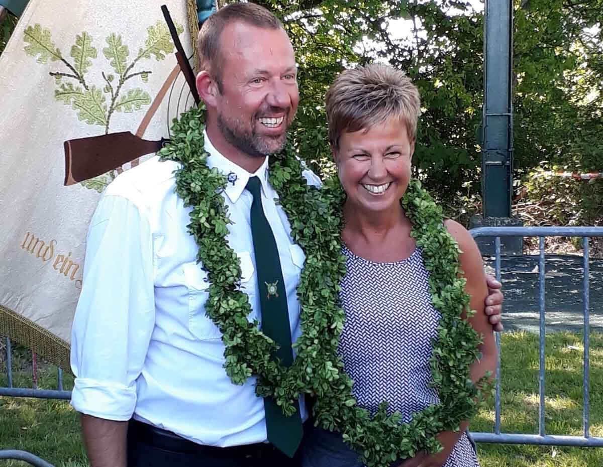 Das noch amtierende Königspaar Michael Gillmann und Karin Kreienbaum dankt am Samstag ab. Foto: Schützenverein