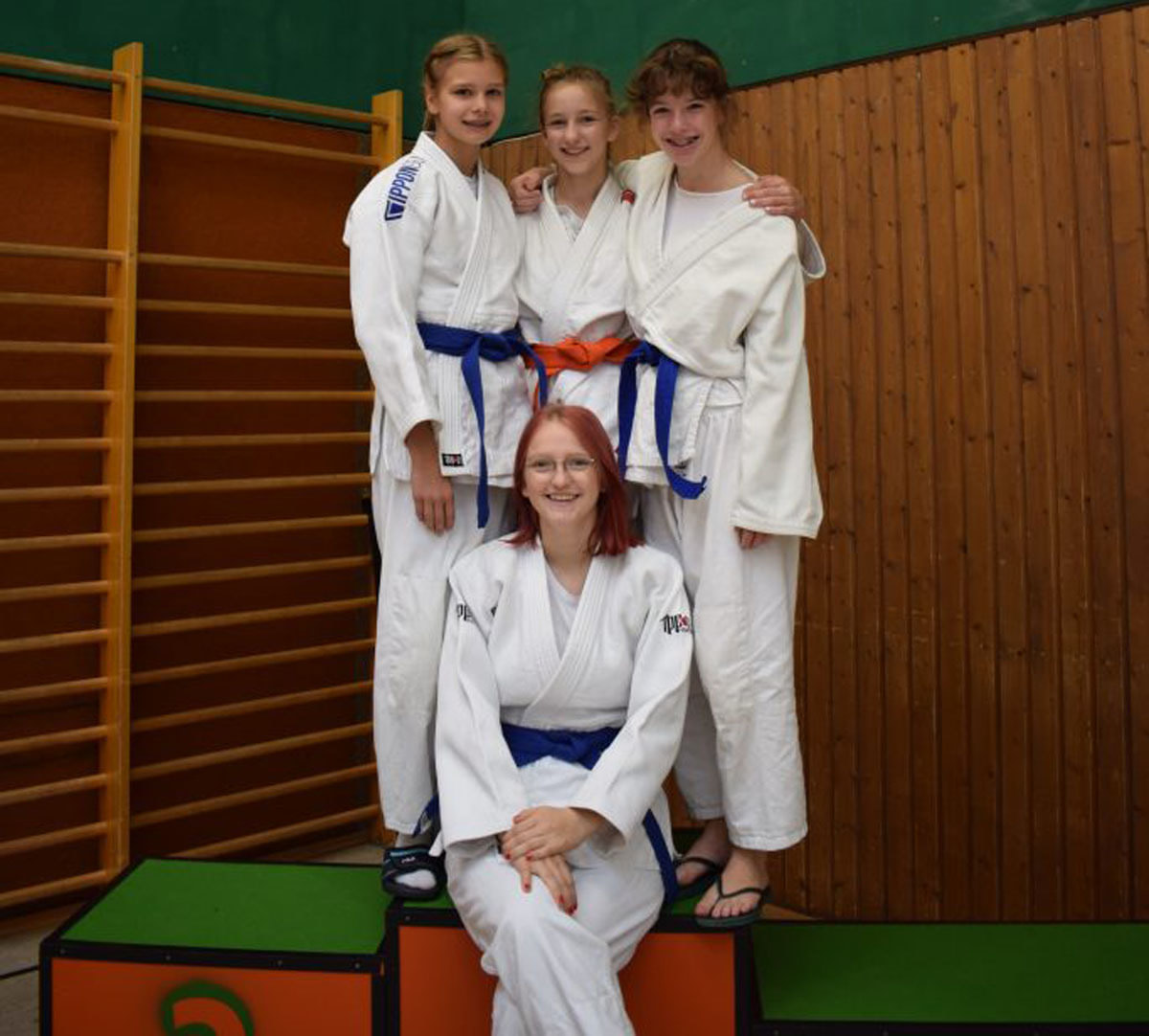 Groß war die Freude bei den Mädchen aus Werne nach dem guten Abschneiden beim Judoturnier in Holzwickede. Foto: privat