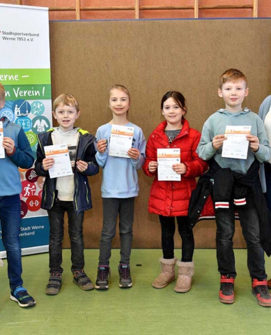 Die Sportabzeichen-Verleihung fand am vergangenen Donnerstag in der Wiehagenschule statt. Foto: Jörg Stengl