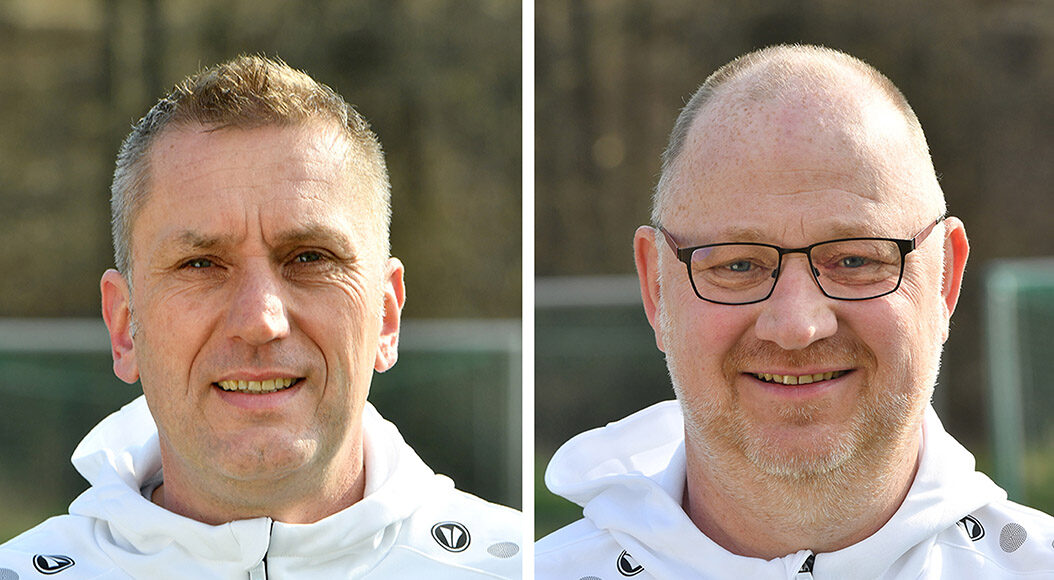 Das Trainer-Duo Marcus Neuhaus und André Jäger startet mit der A1-Jugend in die Meisterschaftssaison. Fotos: MSW