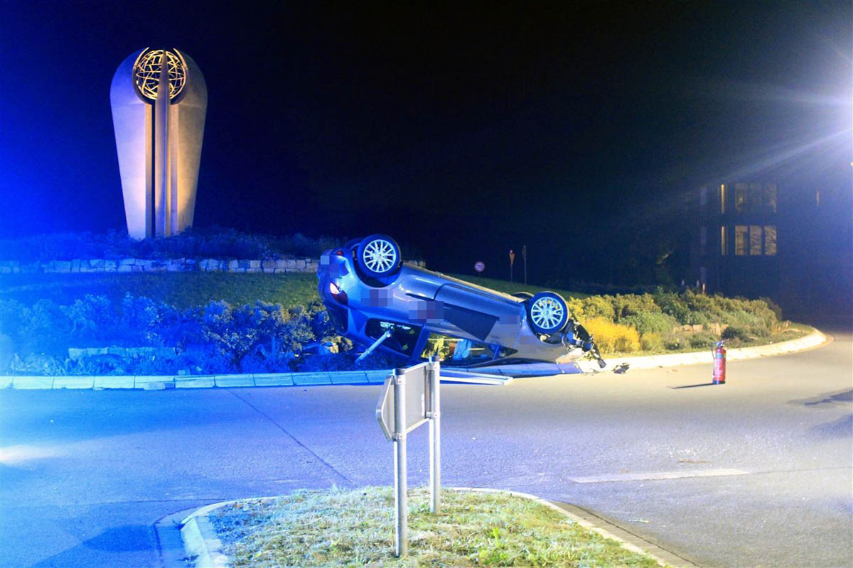 In Nordkirchen ereignete sich ein Verkehrsunfall. Der Fahrer des Autos war alkoholisiert. Foto: Polizei Coesfeld