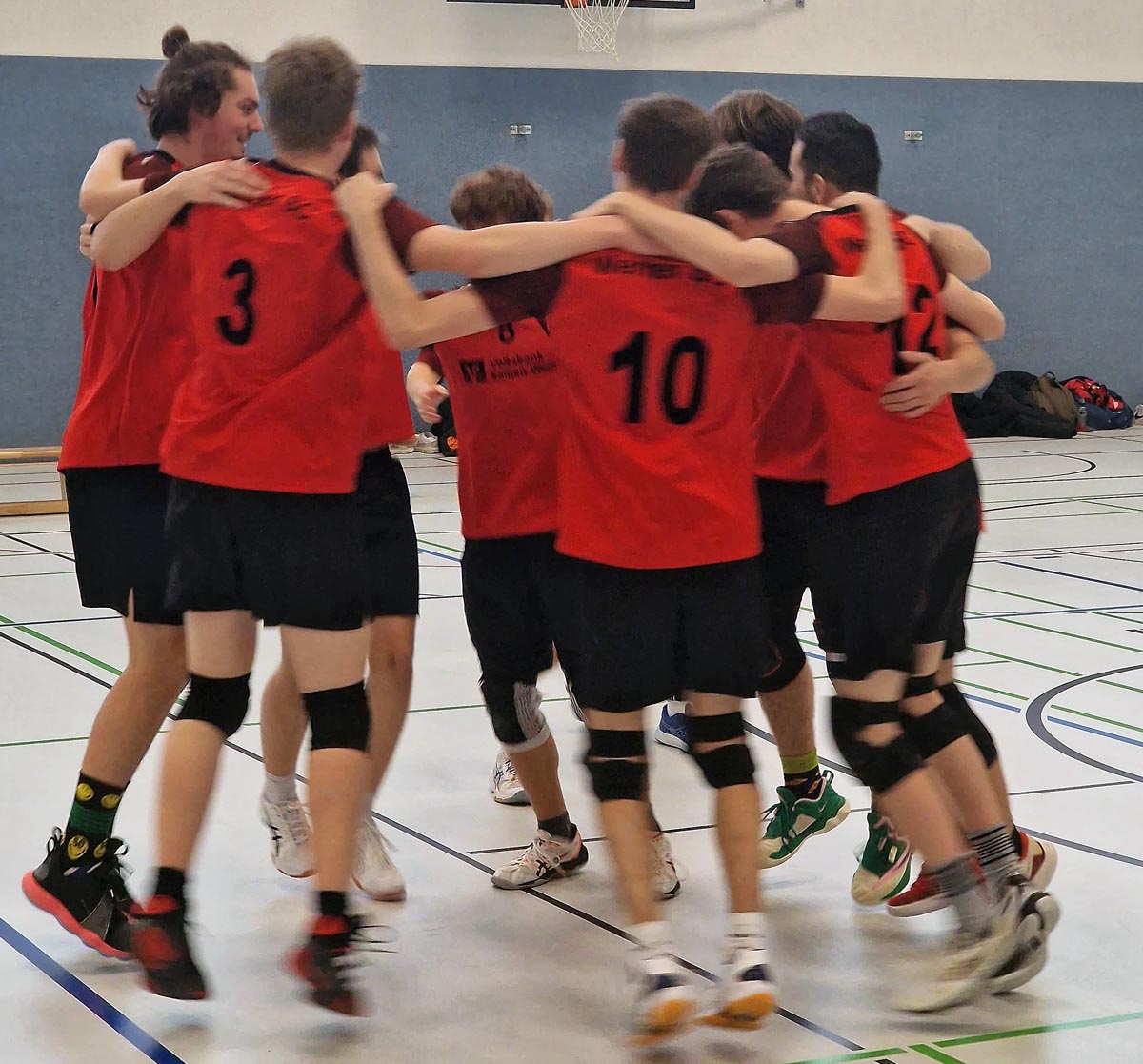 Groß war der Jubel bei den WSC-Herren nach dem Sieg gegen Lünen. Foto: Kollhoff