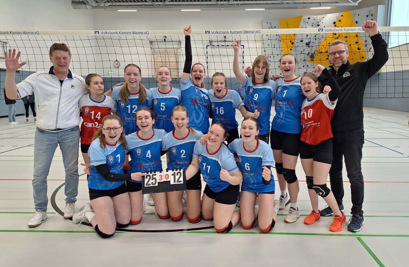 Die TV Werne Volleyball-Reserve setzte sich auch gegen Oberaden III durch. Foto: Kollhoff