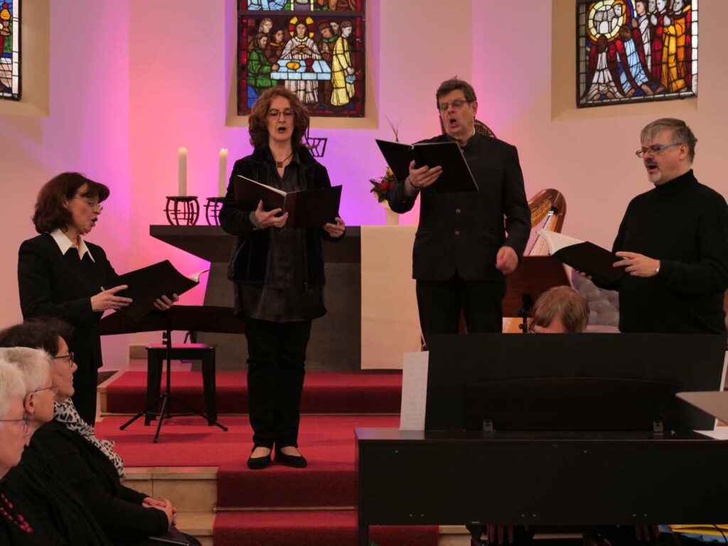 Das Jamulusquartett fand sich während der Coronapandemie zusammen: Dagmar Borowski-Wensing, Ursula Kirchhoff, Dr. Hans-Joachim Wensing und Heiko Ittig (von links).