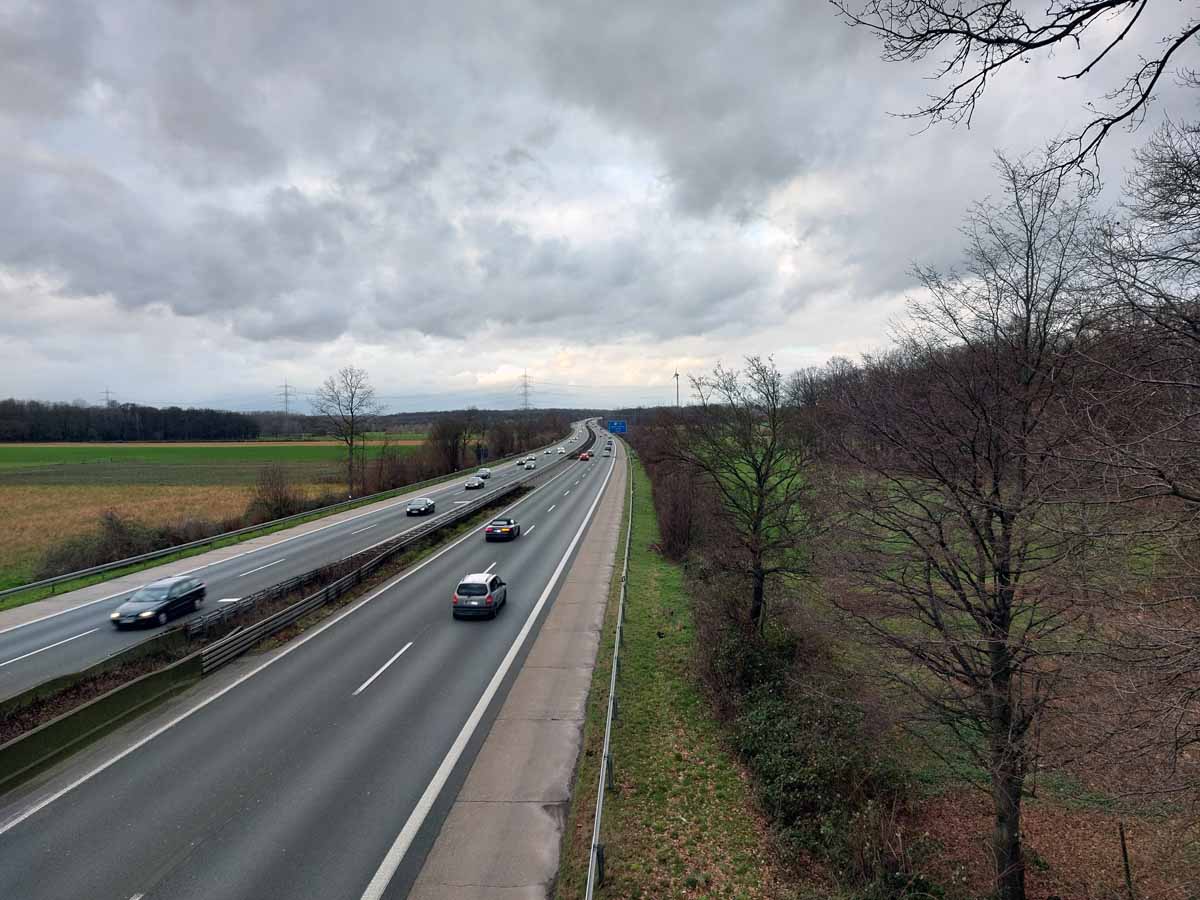 Die Autobahn 1 kurz vor der Anschlussstelle Werne/Bockum-Hövel. Foto: Wagner