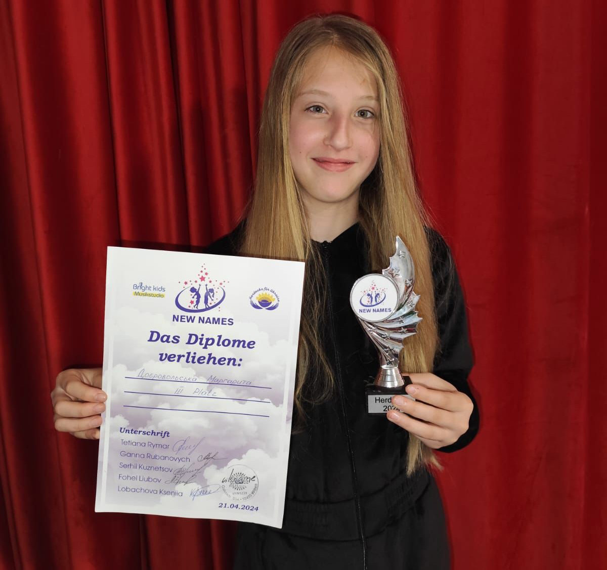 Margarita Dobrovolskaya, Schülerin der Musikschule Margarita in Werne, gewann einen internationalen Preis. Foto: privat