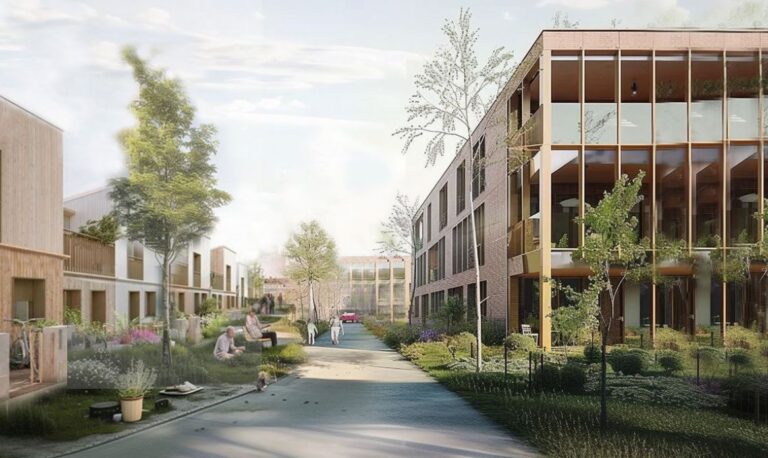Auf dem Gelände der ehemaligen Druckerei soll mit "Beckmann's Wohnwerke" ein innovatives Wohnprojekt entstehen. Visualisierung: Maas&Partner