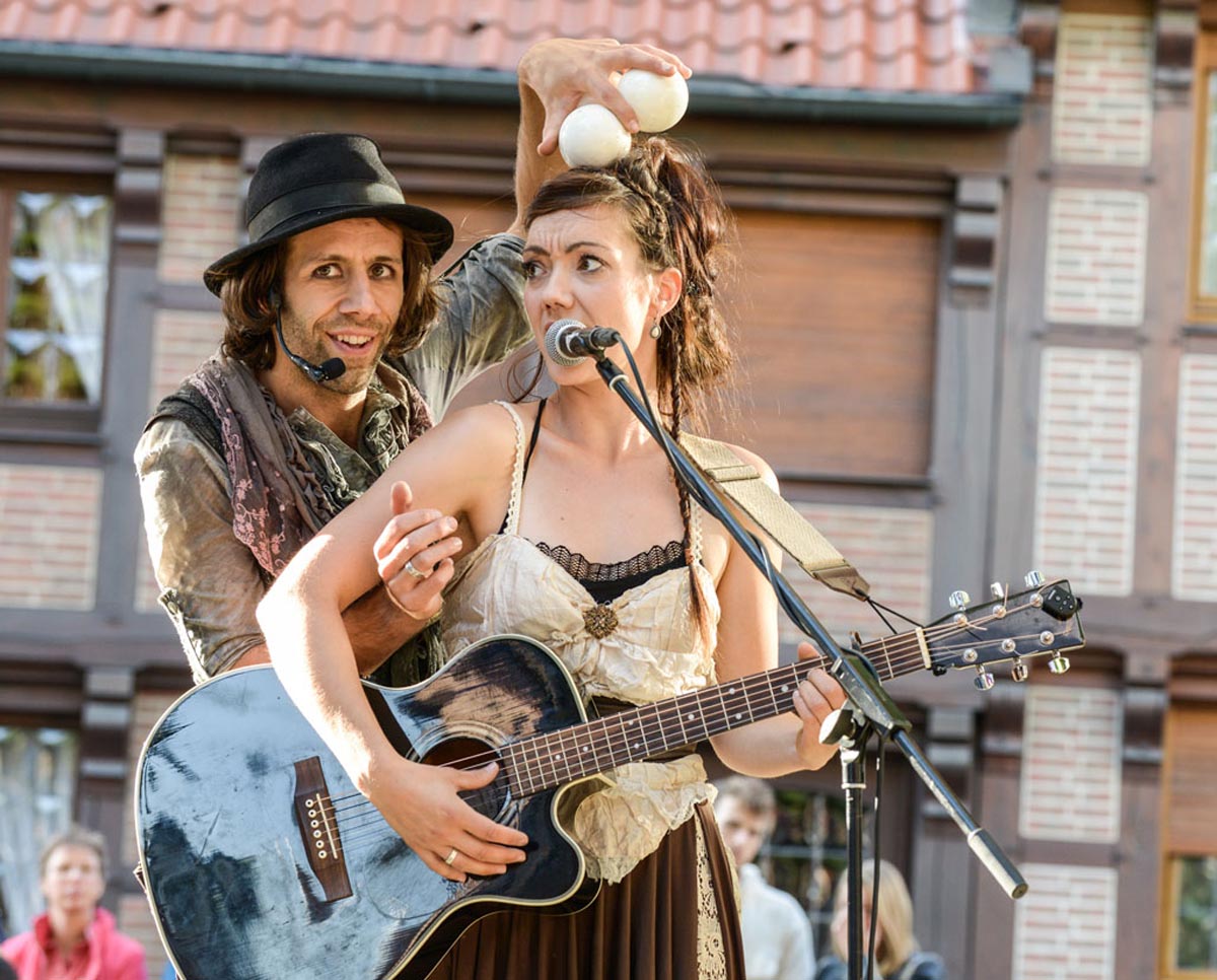 Felice und Cortes sind die Publikumslieblinge beim Straßen-Festival in Werne und auch 2024 wieder mit dabei. Foto: Nicole Friedrich/Werne Marketing