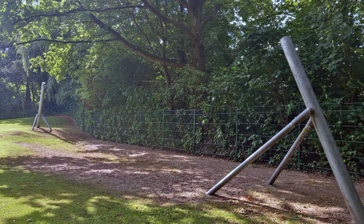 Für die Seilbahn auf dem Spielplatz Holtkamp/Thünen gibt es keine Ersatzteile. Das Spielgerät wird abgerüstet. Foto: Timo Wagner