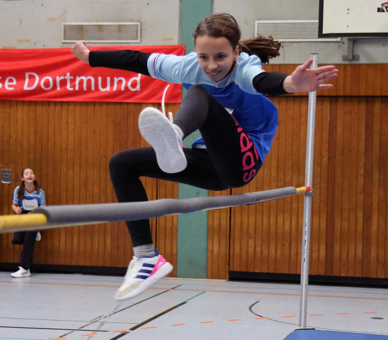 Marie Uhlig (TV Werne) sprang beeindruckende 1,30 Meter hoch. Fotos: privat