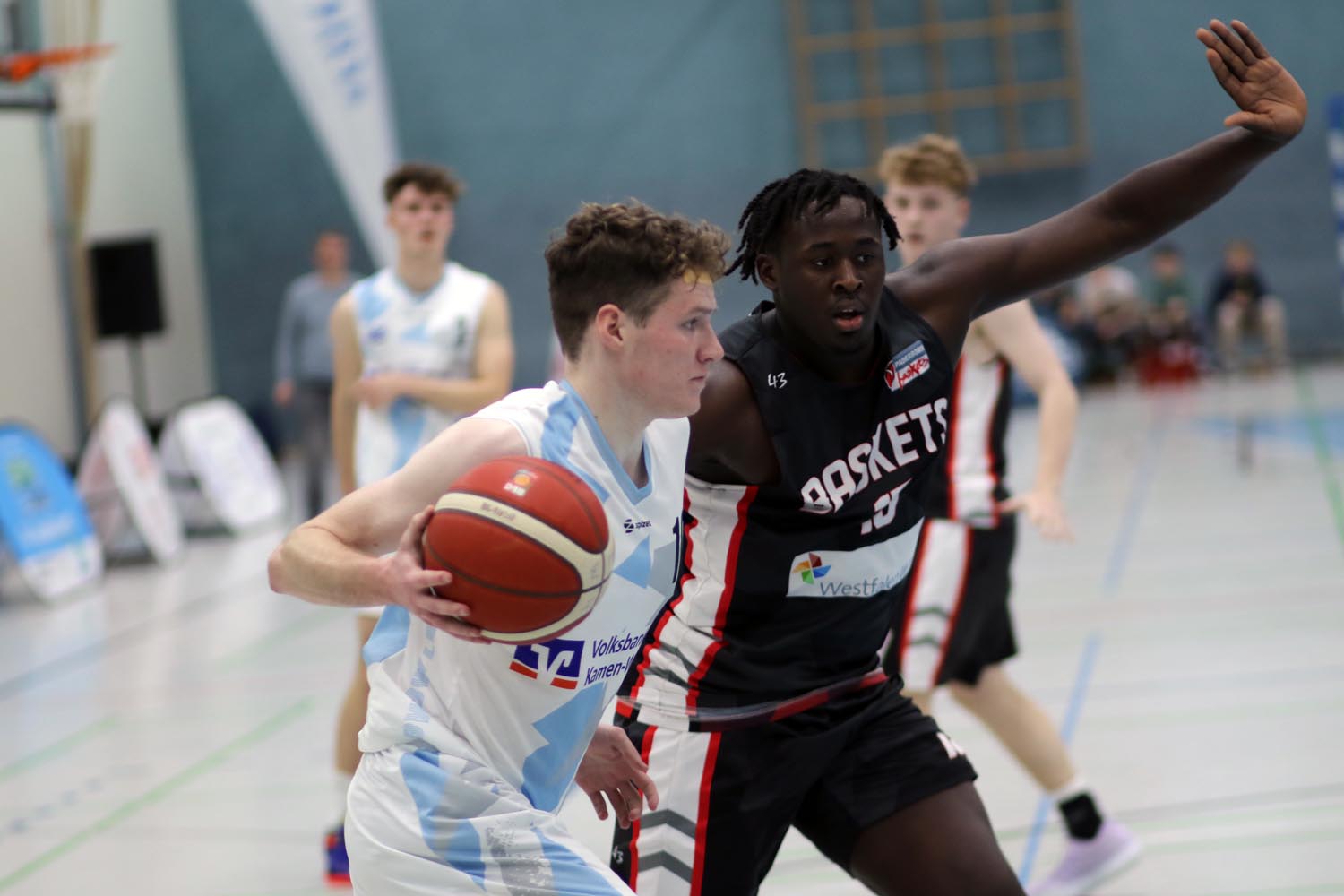 Maximilian Fuest gehörte beim Auswärtssieg in Paderborn zu den Aktivposten der LippeBaskets Werne. Archivfoto: Wagner