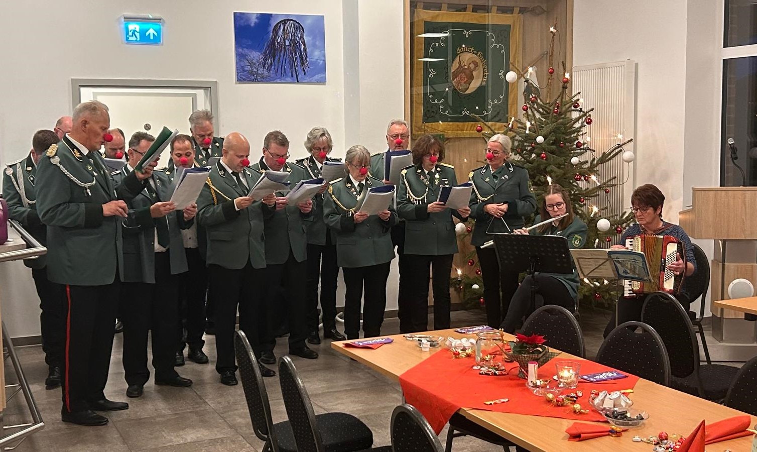 Auch musikalische Einlagen gab es bei der Adventfeier der Horster und Wesseler Schützen. Foto: Thomas Hagenkötter