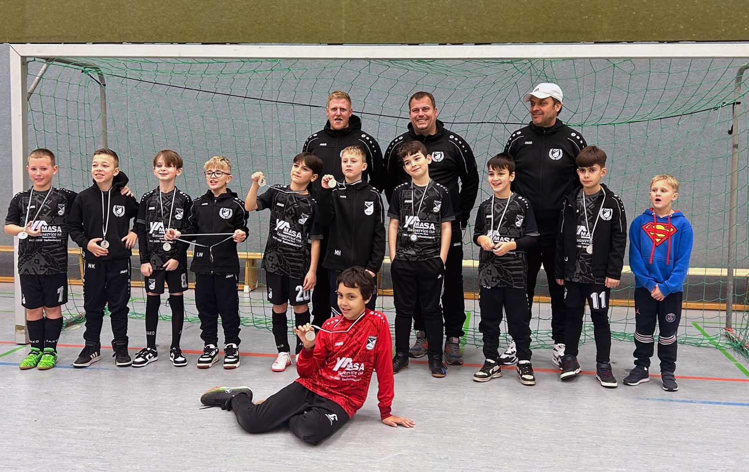 Die E-Jugend von Eintracht Werne belegte bei den Offenen Hallenfußball-Stadtmeisterschaften den fünften Platz. Foto: Verein