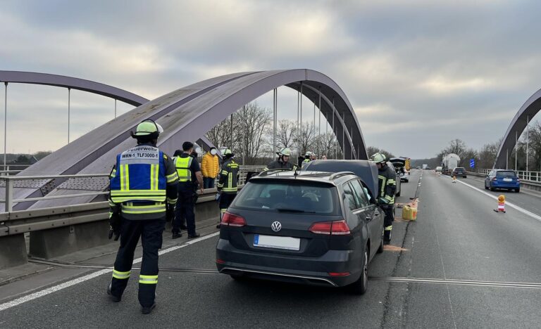 Die Feuerwehr Werne eilte zu einem Verkehrsunfall auf der A1 in Fahrtrichtung Köln. Foto: FFW