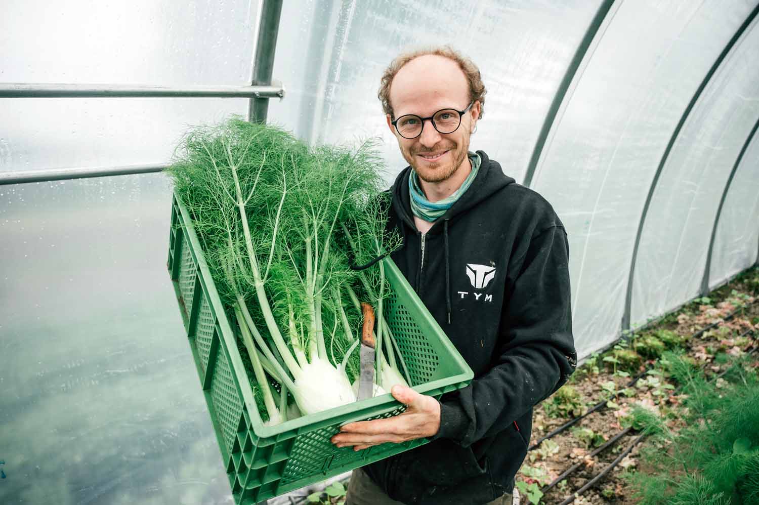 „Das Gemüse verliert seinen Preis und erhält seinen Wert zurück“, beschreibt Gemüsegärtner Laurin Liekenbrock das Prinzip der SoLaWi. Foto: Gärtnerei Stadtgemüse