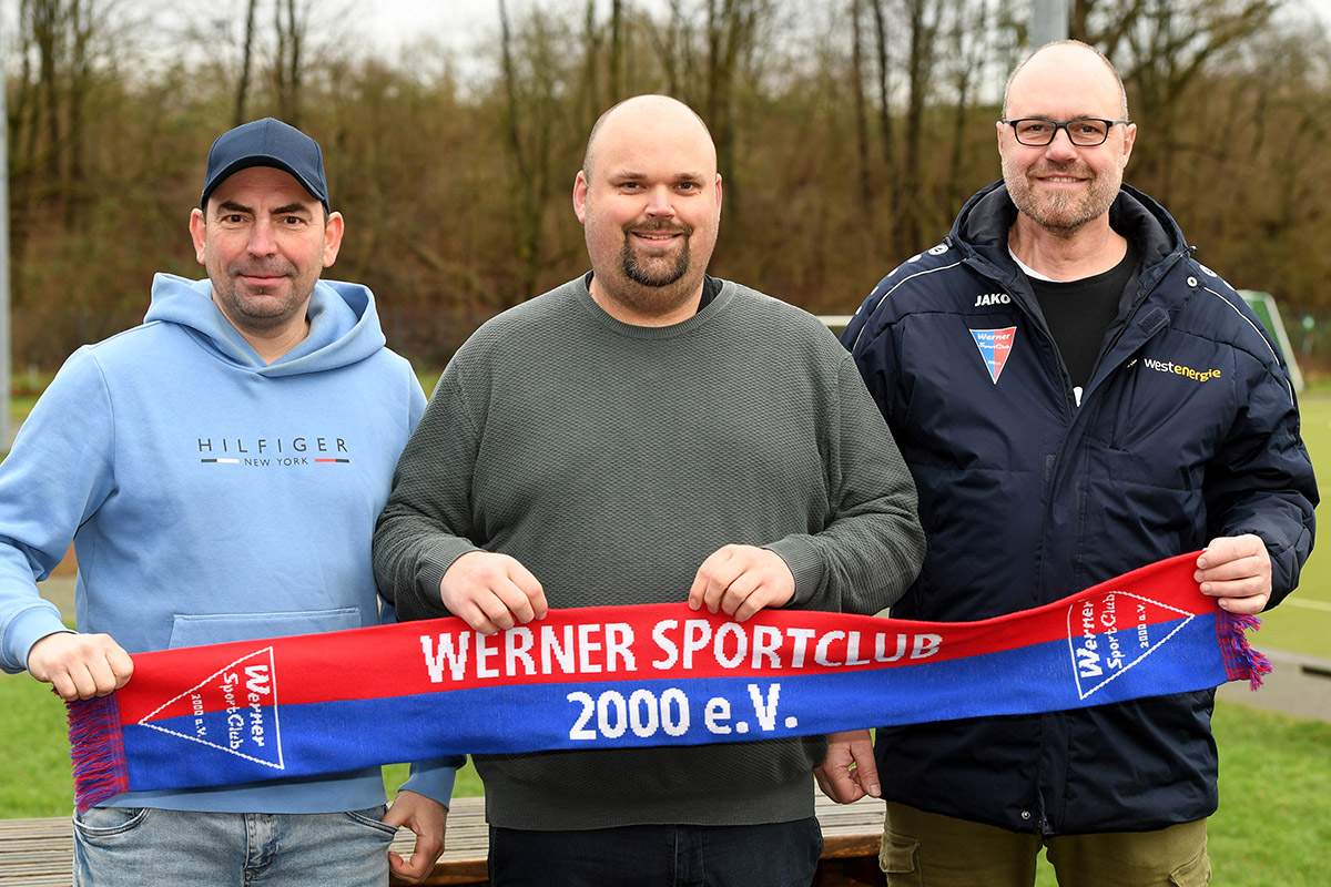 Sind Ansprechpartner rund um Fragen zur Fußball-Abteilung des WSC: (v.l.) André Kracker, Marc Dittloff und Ingo Börger. Foto: MSW