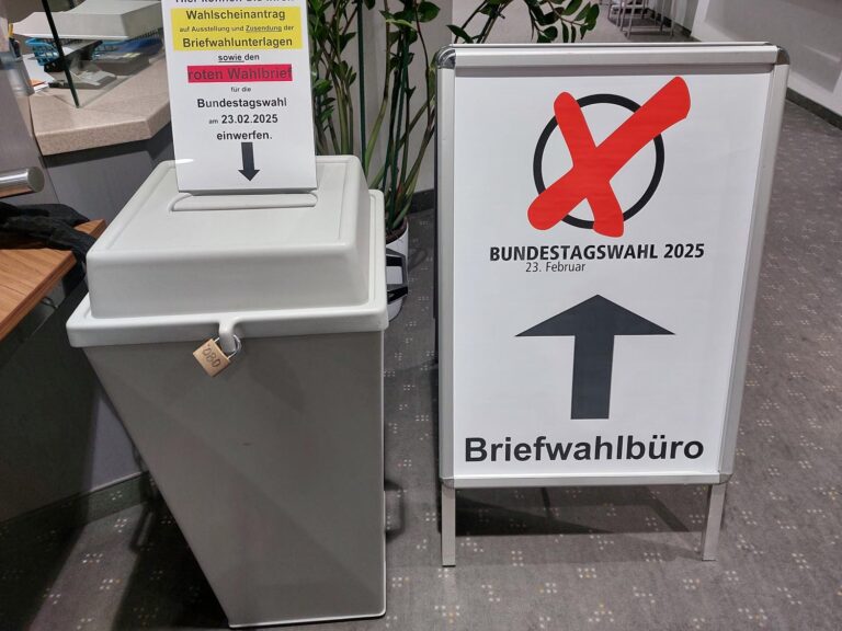 Die Bundestagswahl läuft. Heute (23.02.2025) sind die Wahllokale geöffnet. Foto: Wagner